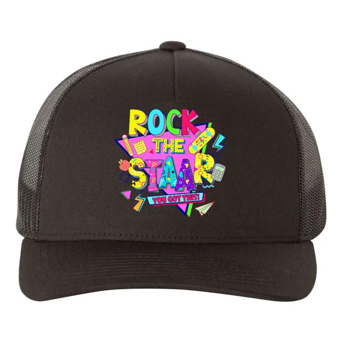 Rock The Staar Test Testing Day Yupoong Adult 5-Panel Trucker Hat