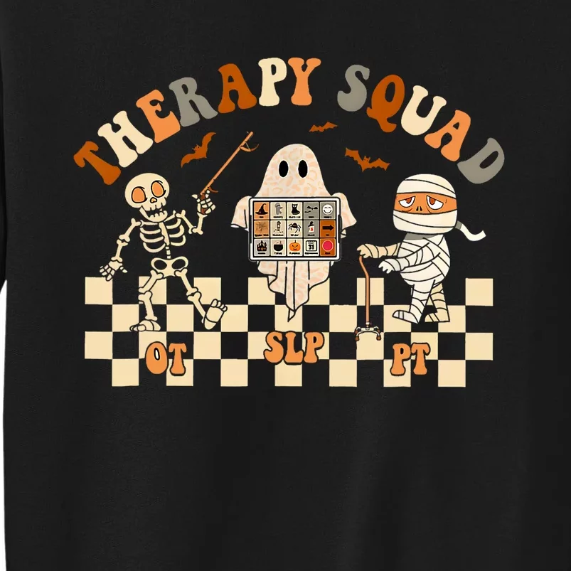 Retro Therapy Squad Slp Ot Pt Team Halloween Speech Physical Sweatshirt