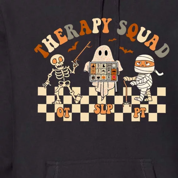 Retro Therapy Squad Slp Ot Pt Team Halloween Speech Physical Premium Hoodie