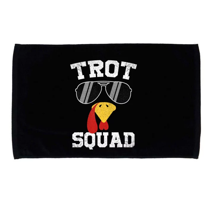 Running Turkey Sunglasses Trot Squad Thanksgiving Microfiber Hand Towel