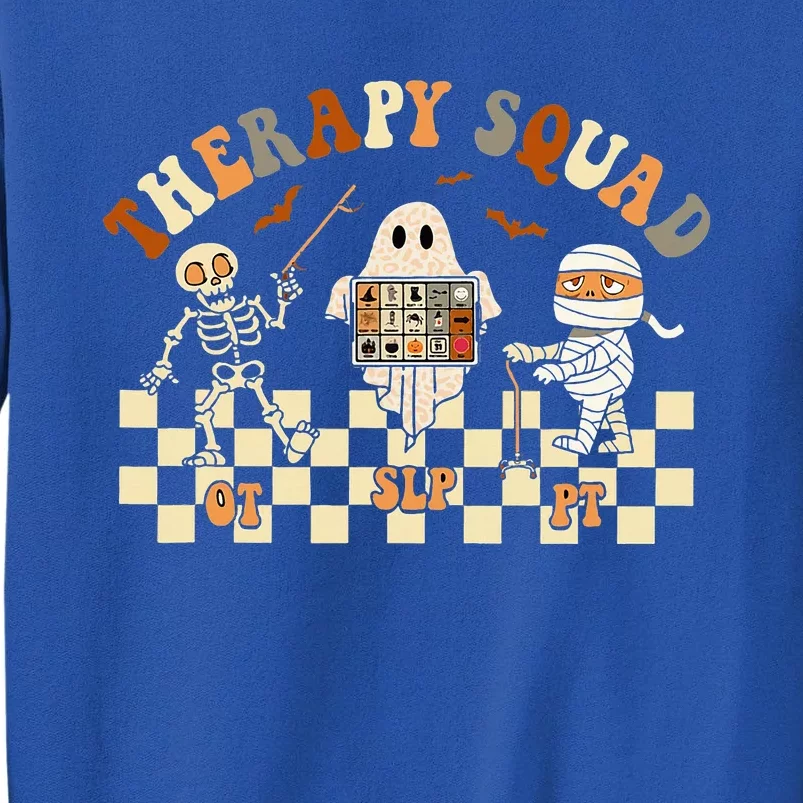 Retro Therapy Squad SLP OT PT Team Halloween Speech Physical Tall Sweatshirt