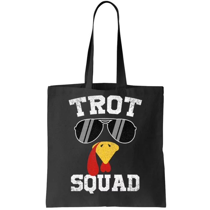 Running Turkey Sunglasses Trot Squad Thanksgiving Tote Bag