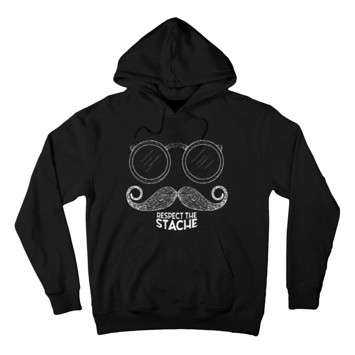 Respect the Stache vintage Mustache Tall Hoodie