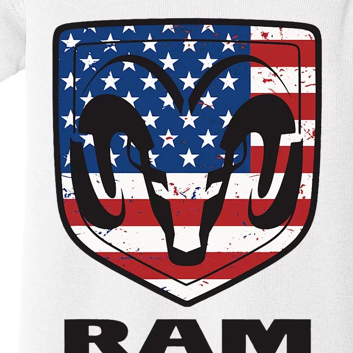 R.A.M Trucks Shield Flag Baby Bodysuit