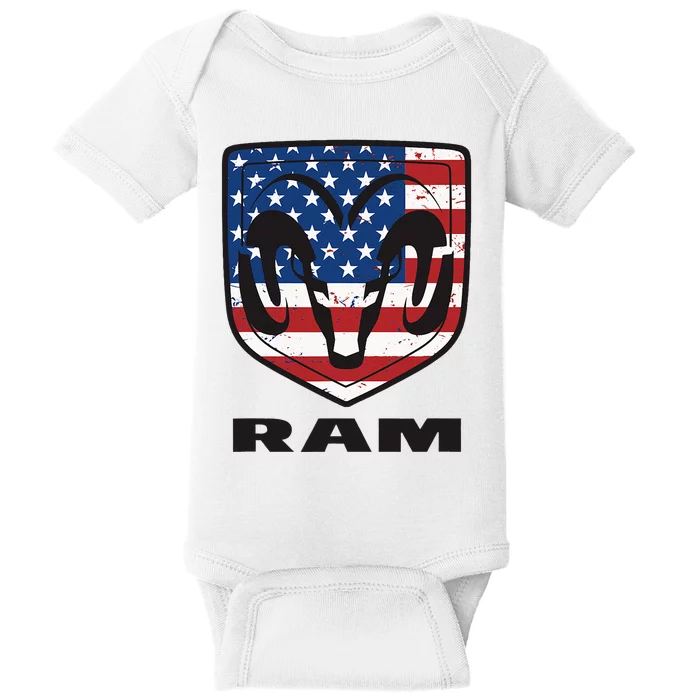 R.A.M Trucks Shield Flag Baby Bodysuit