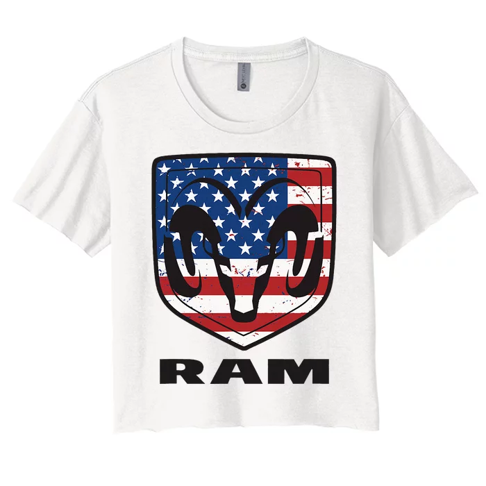 R.A.M Trucks Shield Flag Women's Crop Top Tee