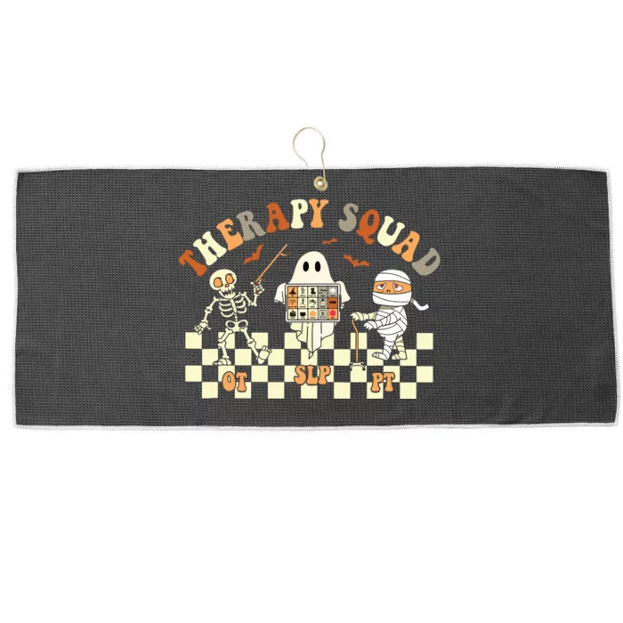 Retro Therapy Squad SLP OT PT Team Halloween Speech Physical Large Microfiber Waffle Golf Towel