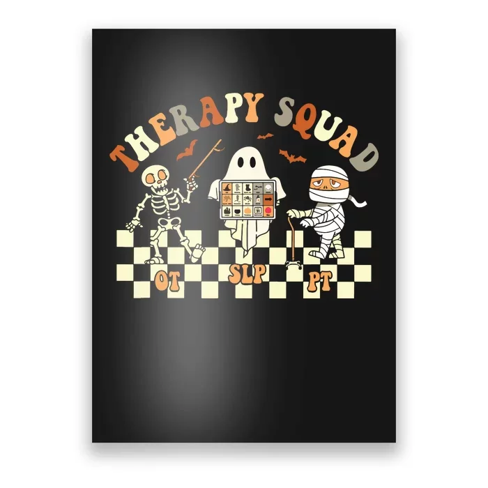 Retro Therapy Squad SLP OT PT Team Halloween Speech Physical Poster