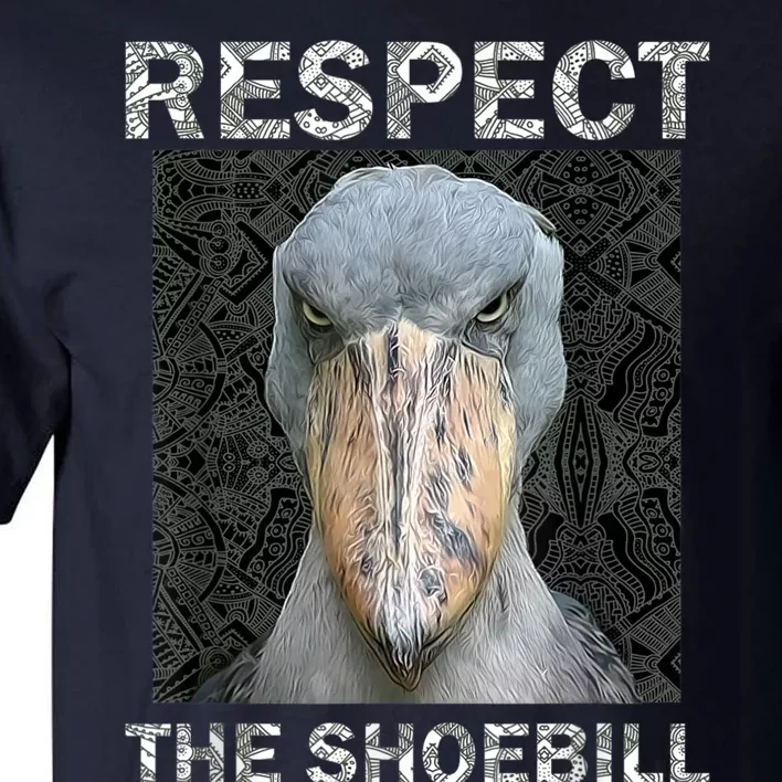 Respect The Shoebill African Bird Aztec Mayan Bird Lover Tall T-Shirt