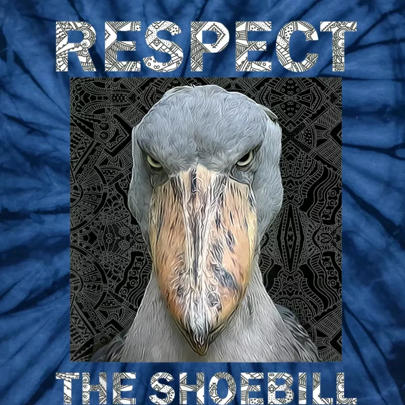 Respect The Shoebill African Bird Aztec Mayan Bird Lover Tie-Dye T-Shirt