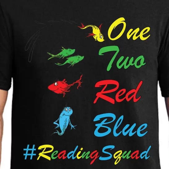 Reading Teacher Squad Oh The Places One Two Red Blue Fish Pajama Set