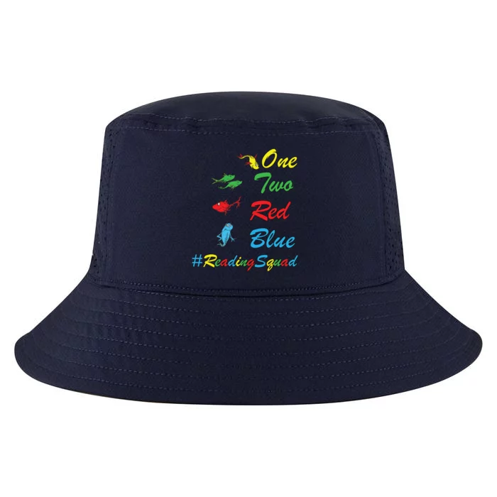 Reading Teacher Squad Oh The Places One Two Red Blue Fish Cool Comfort Performance Bucket Hat