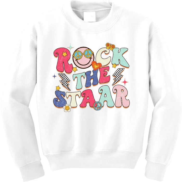 Rock The Staar Testing Day Motivational Teacher Student Kids Sweatshirt