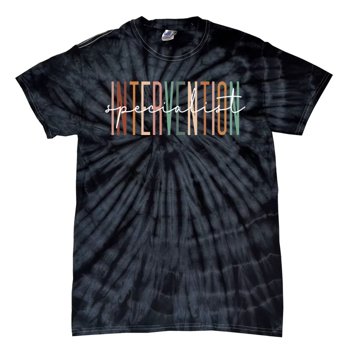 Rainbow Teacher Student Early Intervention Team Tie-Dye T-Shirt