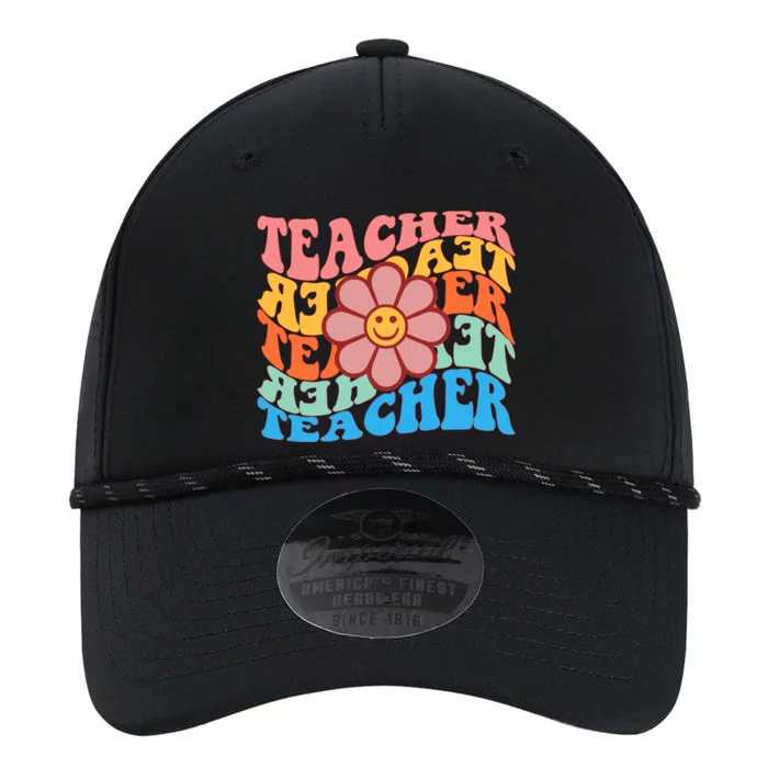 Retro Teacher Sunflower Performance The Dyno Cap