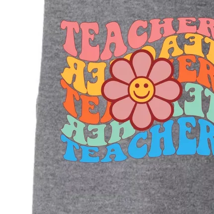 Retro Teacher Sunflower Doggie 3-End Fleece Hoodie