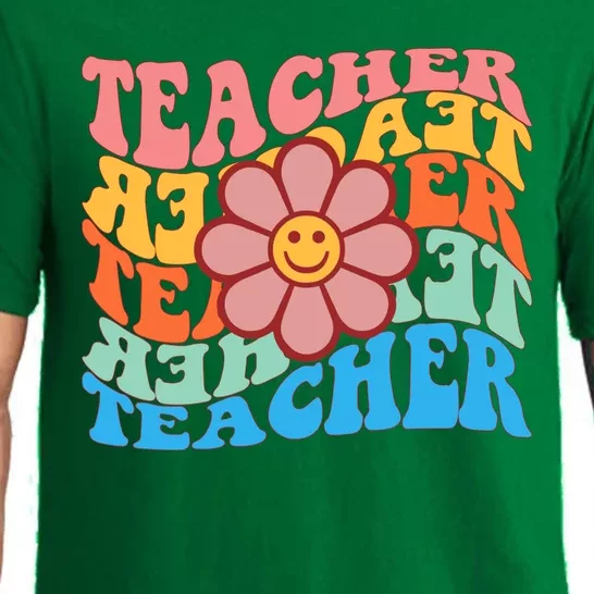 Retro Teacher Sunflower Pajama Set