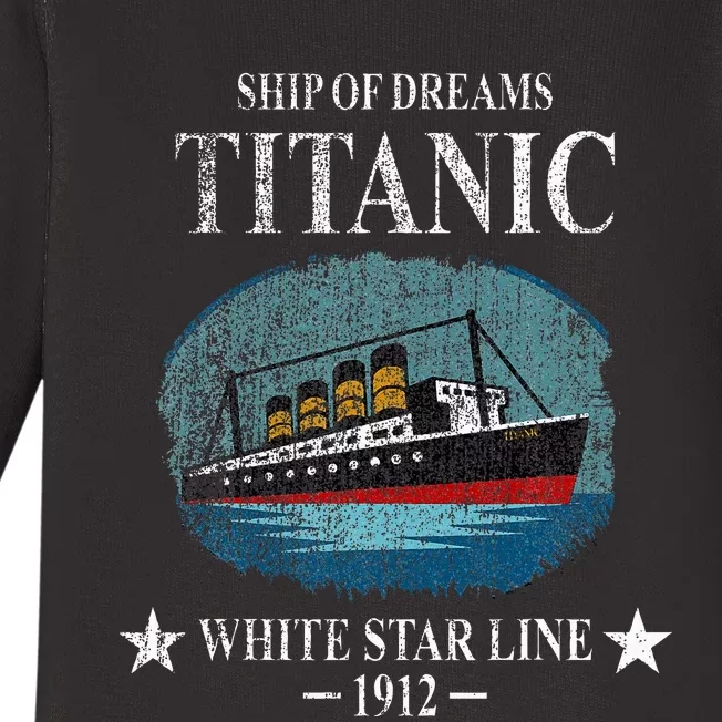 Rms Titanic Ship Sailing Boat Ship 1912 Baby Long Sleeve Bodysuit