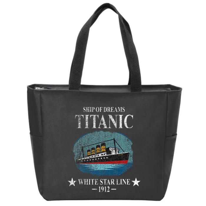 Rms Titanic Ship Sailing Boat Ship 1912 Zip Tote Bag