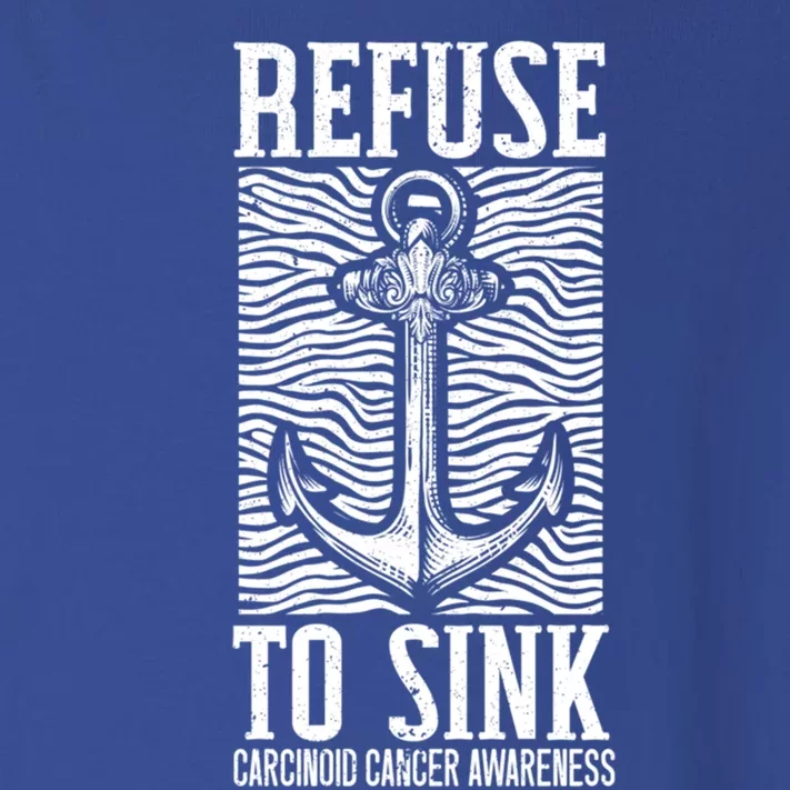 Refuse To Sink Cancer Warrior Carcinoid Cancer Awareness Gift Toddler Long Sleeve Shirt