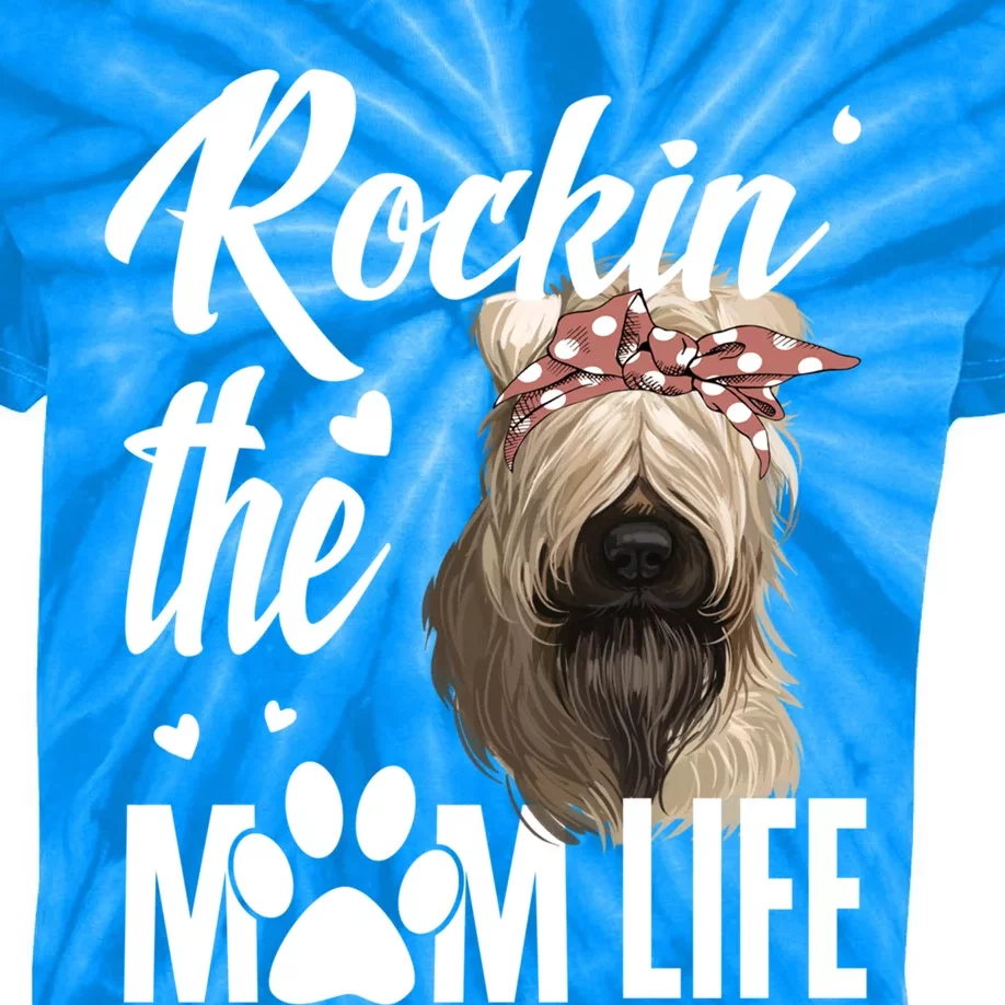 Rockin The Soft Coated Wheaten Terrier Mom Life Dog Lover Gift Kids Tie-Dye T-Shirt