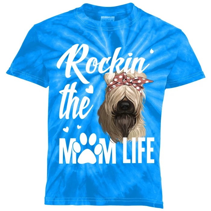 Rockin The Soft Coated Wheaten Terrier Mom Life Dog Lover Gift Kids Tie-Dye T-Shirt