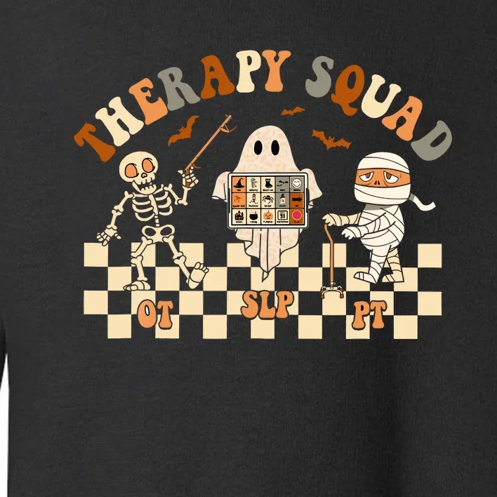 Retro Therapy Squad SLP OT PT Team Halloween Speech Physical Toddler Sweatshirt