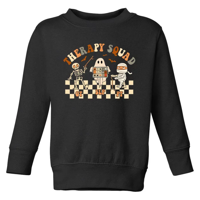 Retro Therapy Squad SLP OT PT Team Halloween Speech Physical Toddler Sweatshirt