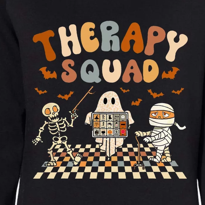 Retro Therapy Squad Slp Ot Pt Team Halloween Speech Physical Womens California Wash Sweatshirt