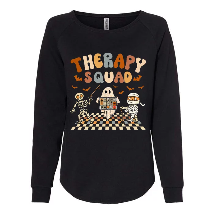 Retro Therapy Squad Slp Ot Pt Team Halloween Speech Physical Womens California Wash Sweatshirt