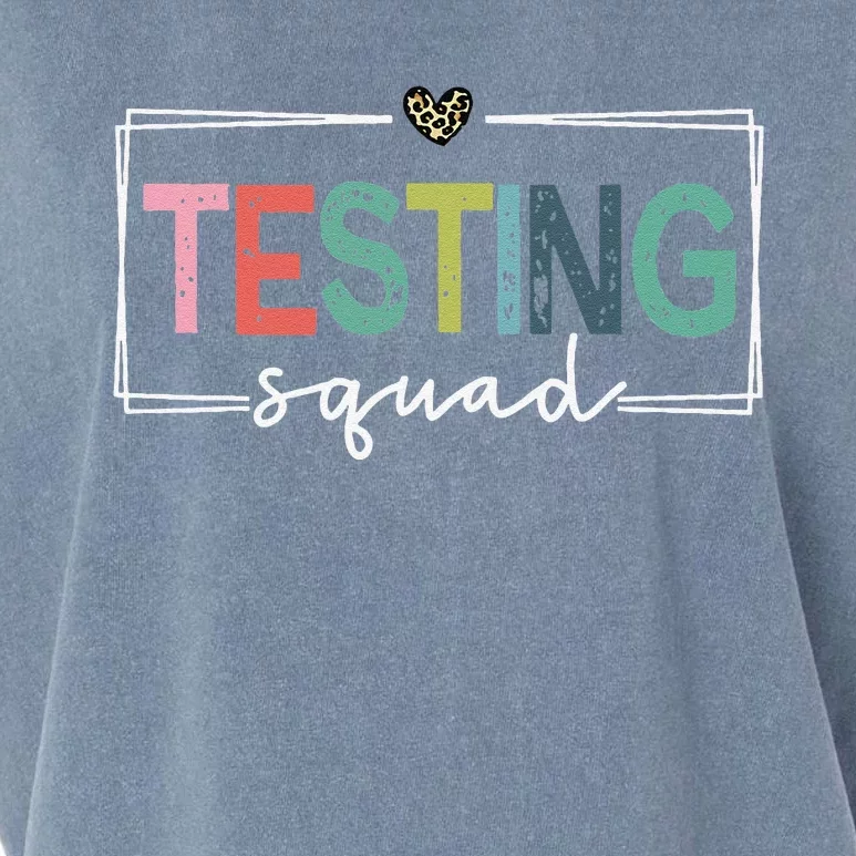 Retro Testing Squad Teacher Test Day Garment-Dyed Women's Muscle Tee