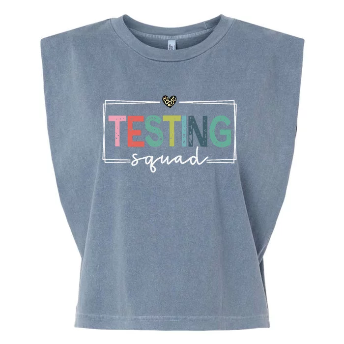 Retro Testing Squad Teacher Test Day Garment-Dyed Women's Muscle Tee