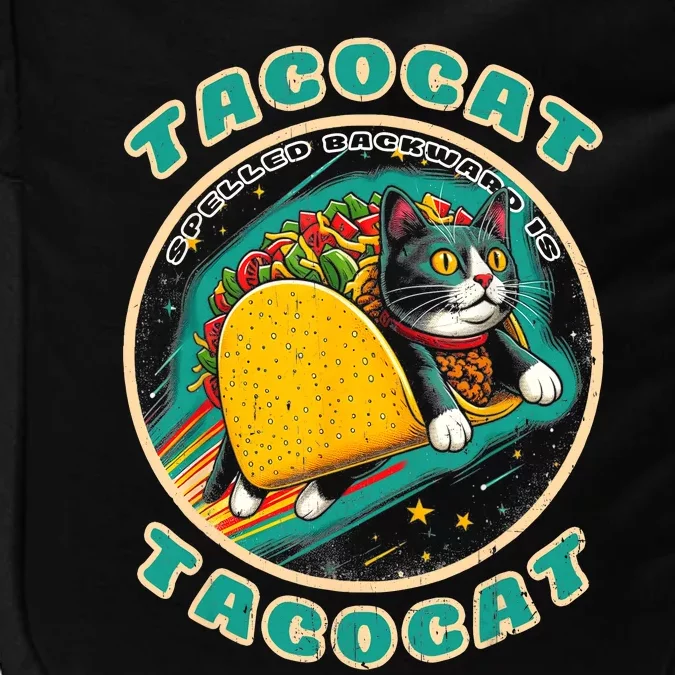 Retro Tacocat Spelled Backward Is Tacocat Funny Cat Impact Tech Backpack