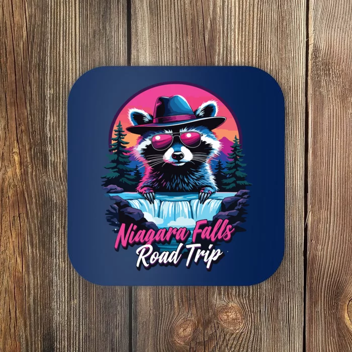 Road Trip Squad Niagara Falls Souvenirs Family 2024 Raccoon Coaster