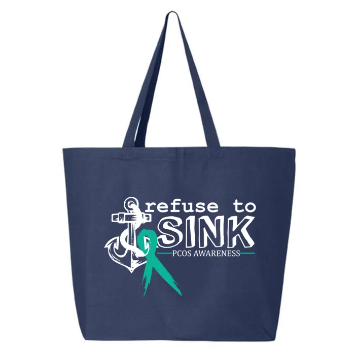 Refuse To Sink Pcos Awareness Polycystic Ovarian Syndrome Cool Gift 25L Jumbo Tote