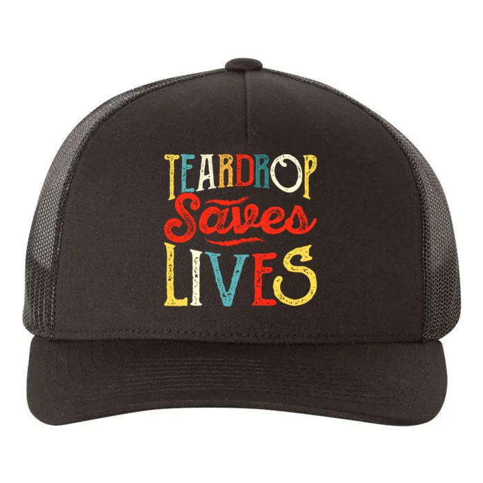 Retro Teardrop Save Lives RV Camping Camper Gift Yupoong Adult 5-Panel Trucker Hat