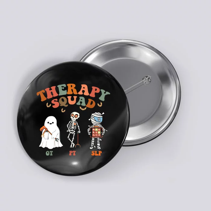 Retro Therapy Squad Slp Ot Pt Team Halloween Funny Physical Button