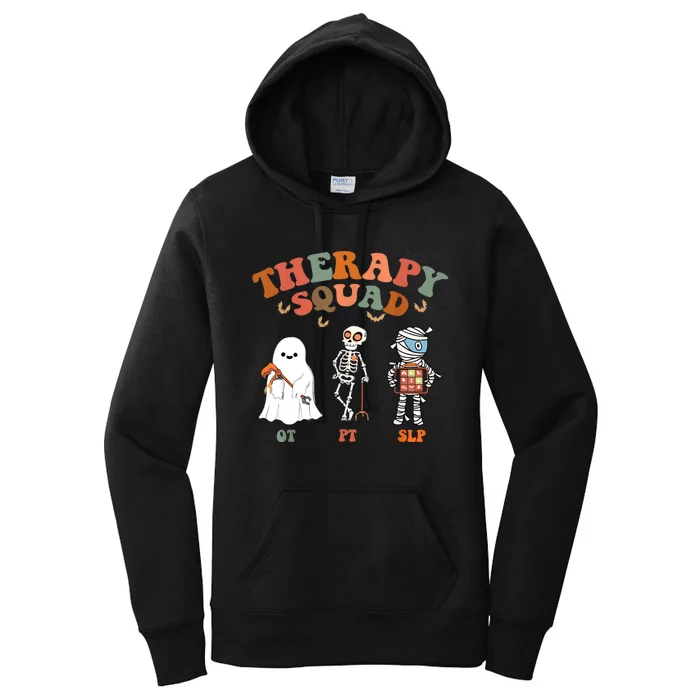 Retro Therapy Squad Slp Ot Pt Team Halloween Funny Physical Women's Pullover Hoodie