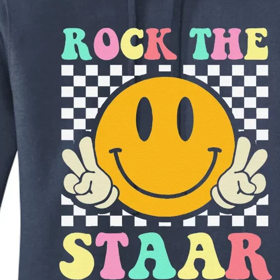 Rock The Staar Retro Smile Teacher Testing Test Day Women's Pullover Hoodie