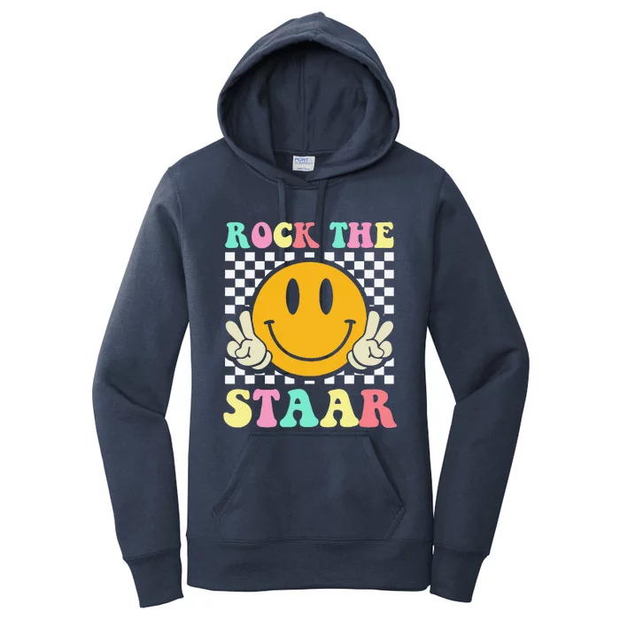 Rock The Staar Retro Smile Teacher Testing Test Day Women's Pullover Hoodie