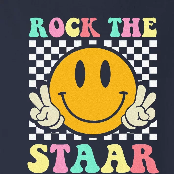 Rock The Staar Retro Smile Teacher Testing Test Day Toddler Long Sleeve Shirt