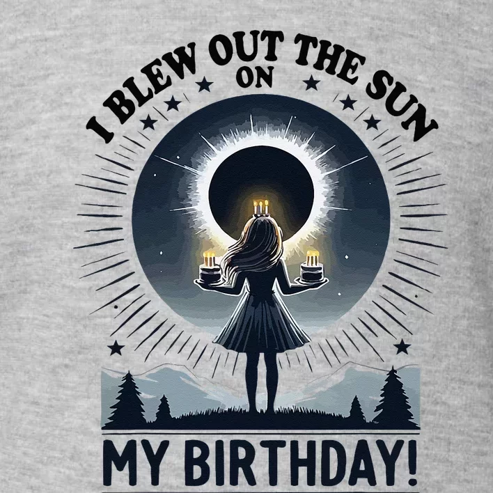 Retro Total Solar Eclipse I Blew Out The Sun On My Birthday Toddler Sweatshirt