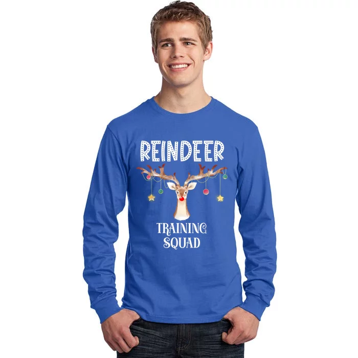 Reindeer Training Squad Funny Christmas Matching Family Gift Tall Long Sleeve T-Shirt