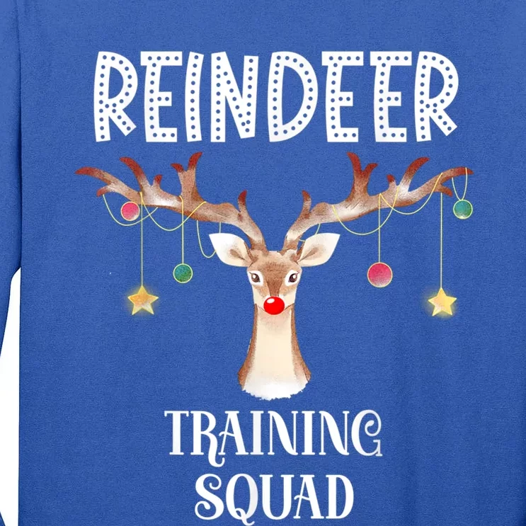 Reindeer Training Squad Funny Christmas Matching Family Gift Tall Long Sleeve T-Shirt