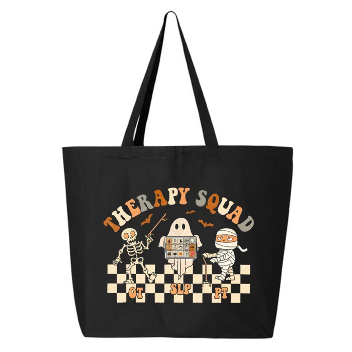 Retro Therapy Squad Slp Ot Pt Team Halloween Speech Physical 25L Jumbo Tote