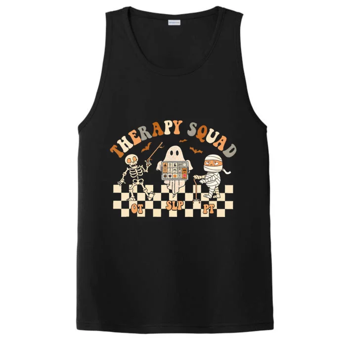 Retro Therapy Squad Slp Ot Pt Team Halloween Speech Physical Performance Tank