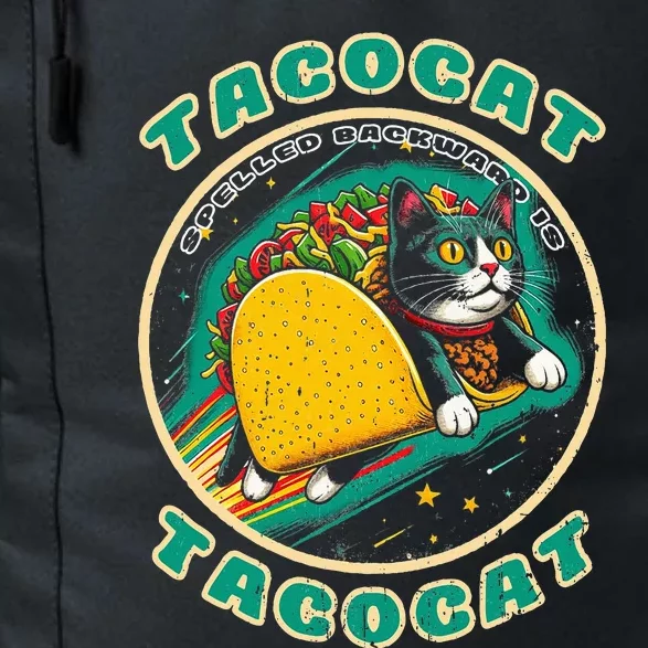 Retro Tacocat Spelled Backward Is Tacocat Funny Cat Daily Commute Backpack