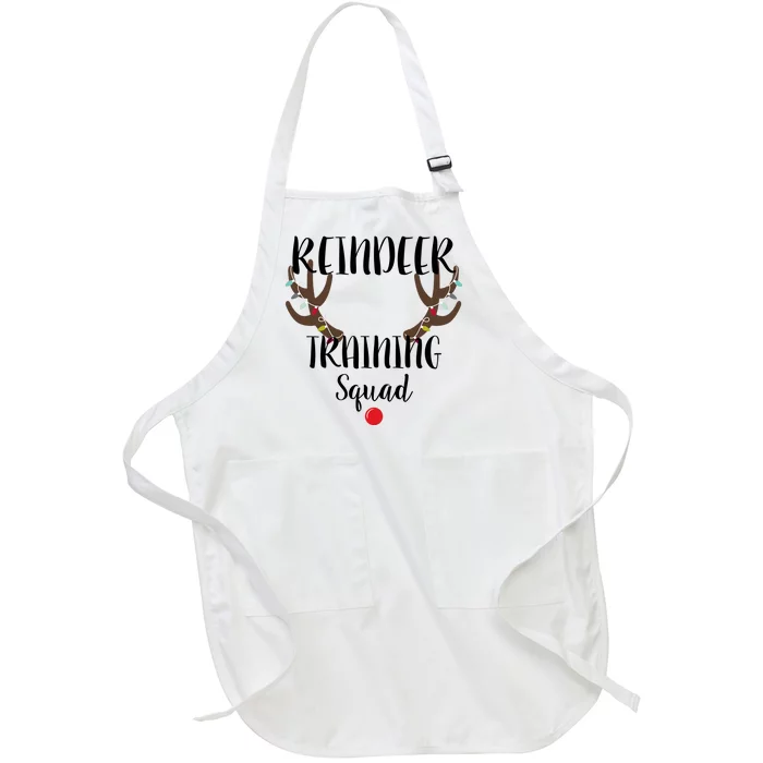 Reindeer Training Squad Full-Length Apron With Pocket