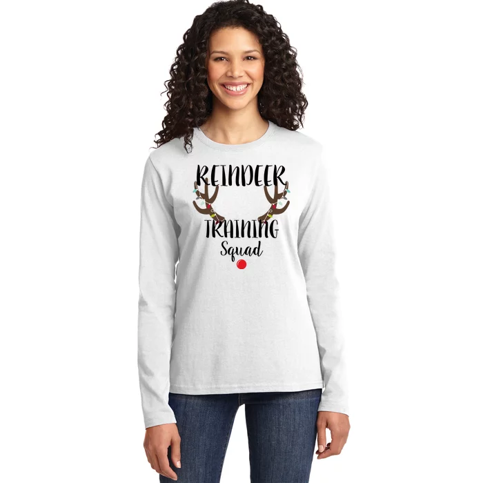 Reindeer Training Squad Ladies Long Sleeve Shirt