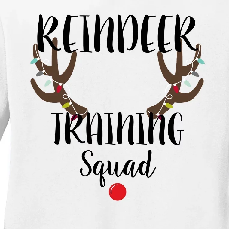 Reindeer Training Squad Ladies Long Sleeve Shirt